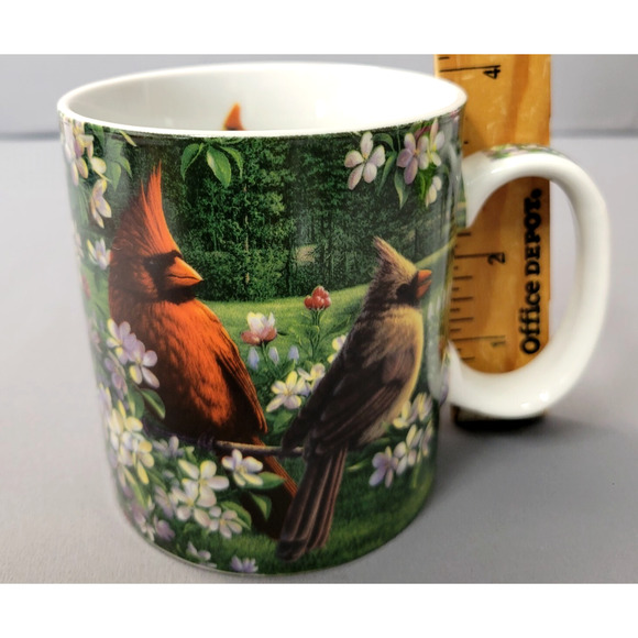 Cardinals Farm Barn Mug Reflective Art Country Music 14 fl oz Handled 4" Tall - Picture 7 of 11